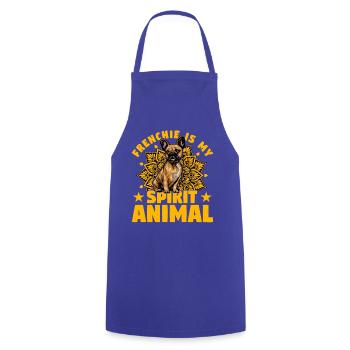 Frenchie is my Spirit Animal - Cooking Apron - royal blue - Front - AI Model Male 185 dark (185cm)
