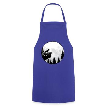 Bouledogue français - Tablier de cuisine - bleu royal - Devant - AI Model Male 185 dark (185cm)