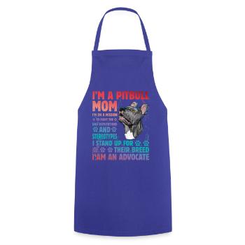 Pitbull drôle de dicton - Tablier de cuisine - bleu royal - Devant - AI Model Male 185 dark (185cm)