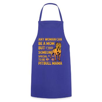 Maman Pitbull - Tablier de cuisine - bleu royal - Devant - AI Model Male 185 dark (185cm)