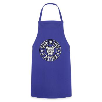 Show me your pitties - Cooking Apron - royal blue - Front - AI Model Male 185 dark (185cm)