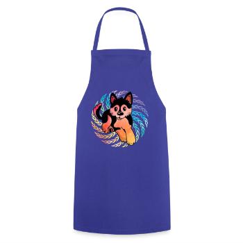 Husky - Kochschürze - Royalblau - Vorne - AI Model Male 185 dark (185cm)