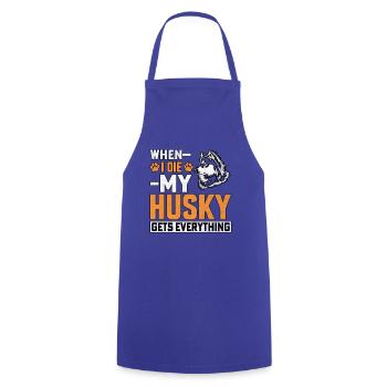 When I Die My Husky Everything - Kochschürze - Royalblau - Vorne - AI Model Male 185 dark (185cm)