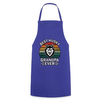 Best husky grandpa ever - Cooking Apron - royal blue - Front - AI Model Male 185 dark (185cm)