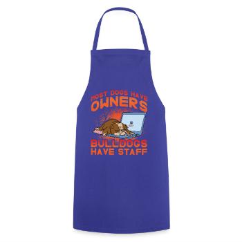 La plupart des chiens ont des propriétaires les bouledogues ont du personnel - Tablier de cuisine - bleu royal - Devant - AI Model Male 185 dark (185cm)