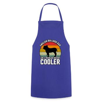 English bulldog dad like a regular dad but cooler - Cooking Apron - royal blue - Front - AI Model Male 185 dark (185cm)