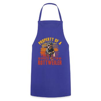 Property of a spoiled rotten Rottweiler - Cooking Apron - royal blue - Front - AI Model Male 185 dark (185cm)