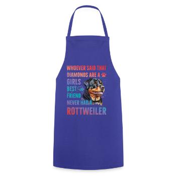 Rottweiler Womens best friend - Cooking Apron - royal blue - Front - AI Model Male 185 dark (185cm)
