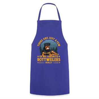 Rottweiler drôle de dicton - Tablier de cuisine - bleu royal - Devant - AI Model Male 185 dark (185cm)