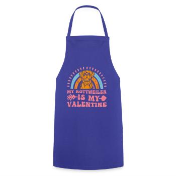 My Rottweiler is my Valentine - Cooking Apron - royal blue - Front - AI Model Male 185 dark (185cm)