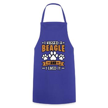 I kissed a beagle and I liked it - Kochschürze - Royalblau - Vorne - AI Model Male 185 dark (185cm)