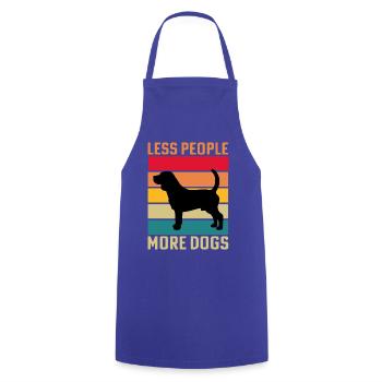 Moins de gens plus de chiens - Tablier de cuisine - bleu royal - Devant - AI Model Male 185 dark (185cm)