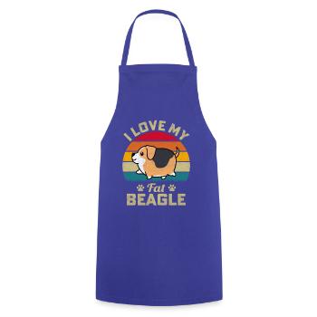 J’aime mon gros Beagle - Tablier de cuisine - bleu royal - Devant - AI Model Male 185 dark (185cm)