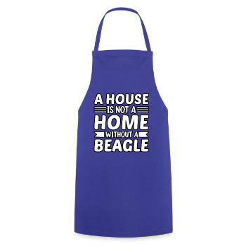 Une maison n’est pas une maison sans Beagle - Tablier de cuisine - bleu royal - Devant - AI Model Male 185 dark (185cm)