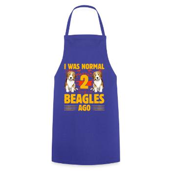I was normal 2 Beagles ago Beagle - Cooking Apron - royal blue - Front - AI Model Male 185 dark (185cm)