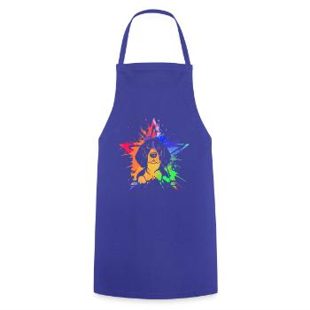 Beagle - Cooking Apron - royal blue - Front - AI Model Male 185 dark (185cm)