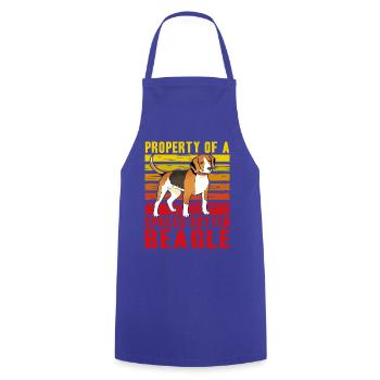 Property of a spoiled rotten Beagle - Cooking Apron - royal blue - Front - AI Model Male 185 dark (185cm)