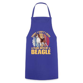 Désolé, je ne peux pas avoir de plans avec mon Beagle - Tablier de cuisine - bleu royal - Devant - AI Model Male 185 dark (185cm)