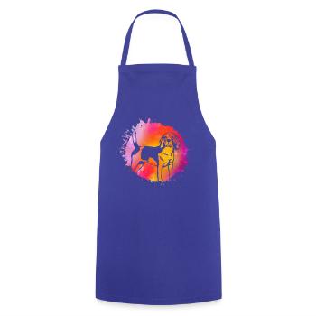 Beagle Dog - Cooking Apron - royal blue - Front - AI Model Male 185 dark (185cm)
