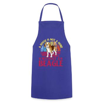 Une maison n’est pas une maison sans Beagle - Tablier de cuisine - bleu royal - Devant - AI Model Male 185 dark (185cm)