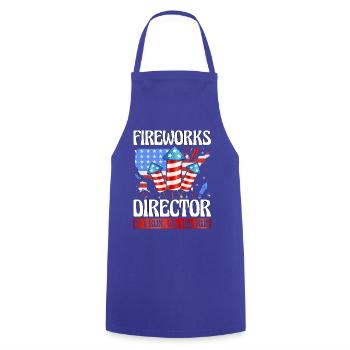 Directeur de feux d’artifice Si je cours, nous courons tous - Tablier de cuisine - bleu royal - Devant - AI Model Male 185 dark (185cm)