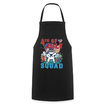 4th of july Squad - Cooking Apron - black - Front - AI Model Male 185 dark (185cm)