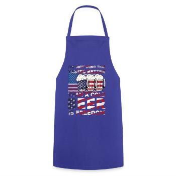 only thing that tastes better than beer freedom - Cooking Apron - royal blue - Front - AI Model Male 185 dark (185cm)
