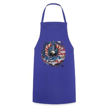 4 juillet - Tablier de cuisine - bleu royal - Devant - AI Model Male 185 dark (185cm)