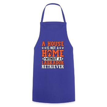 UNE MAISON N’EST PAS UNE MAISON SANS LABRADOR RETRIEVER - Tablier de cuisine - bleu royal - Devant - AI Model Male 185 dark (185cm)