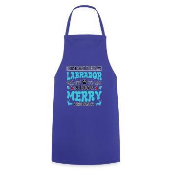 Labrador Christmas Weihnachten - Cooking Apron - royal blue - Front - AI Model Male 185 dark (185cm)