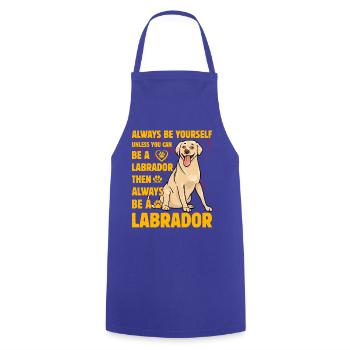 Labrador - Kochschürze - Royalblau - Vorne - AI Model Male 185 dark (185cm)