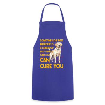 Labrador Funny Saying - Cooking Apron - royal blue - Front - AI Model Male 185 dark (185cm)