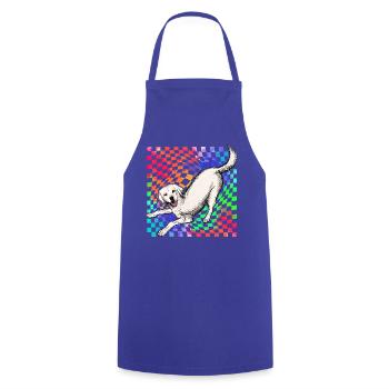 Labrador Retro - Cooking Apron - royal blue - Front - AI Model Male 185 dark (185cm)