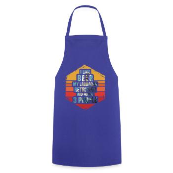 I like beer my Labrador and maybe 3 people - Cooking Apron - royal blue - Front - AI Model Male 185 dark (185cm)