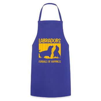 Boules de fourrure de labradors og Bonheur - Tablier de cuisine - bleu royal - Devant - AI Model Male 185 dark (185cm)