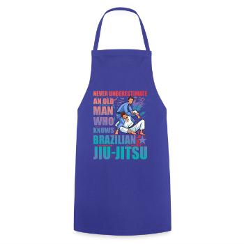 Jiu-Jitsu brésilien dicton drôle - Tablier de cuisine - bleu royal - Devant - AI Model Male 185 dark (185cm)