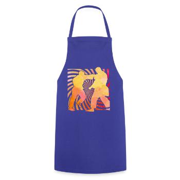 Jiu-Jitsu Brésilien - Tablier de cuisine - bleu royal - Devant - AI Model Male 185 dark (185cm)