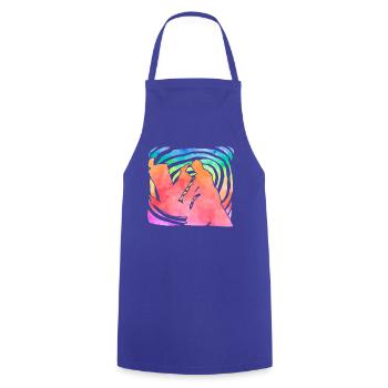 Brazilian Jiu-Jitsu BJJ - Cooking Apron - royal blue - Front - AI Model Male 185 dark (185cm)