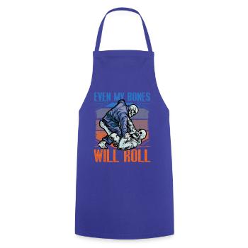 Brazilian Jiu-Jitsu even my bones will roll - Kochschürze - Royalblau - Vorne - AI Model Male 185 dark (185cm)