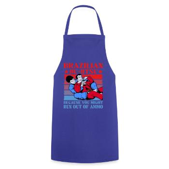 Brazilian Jiu-Jitsu because you might run out of - Cooking Apron - royal blue - Front - AI Model Male 185 dark (185cm)