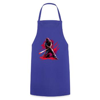 Baseball player in red pop art - Cooking Apron - royal blue - Front - AI Model Male 185 dark (185cm)