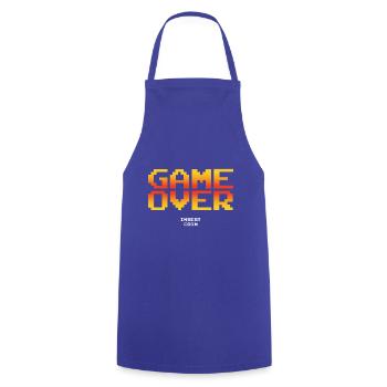 T-Shirt fin de parties - Tablier de cuisine - bleu royal - Devant - AI Model Male 185 dark (185cm)