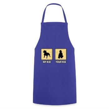 Votre enfant mon enfant - Tablier de cuisine - bleu royal - Devant - AI Model Male 185 dark (185cm)
