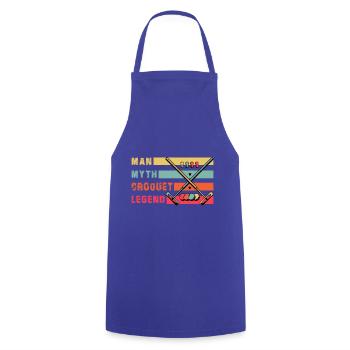 Man Myth Croquet Legend - Cooking Apron - royal blue - Front - AI Model Male 185 dark (185cm)