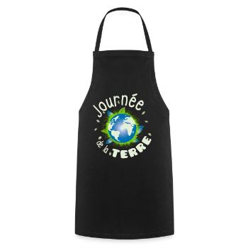 journée de la terre ! protéger notre planète - Tablier de cuisine - noir - Devant - AI Model Male 185 dark (185cm)