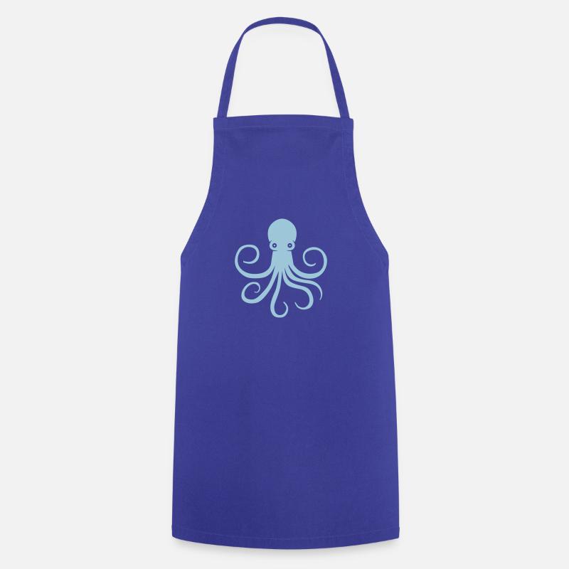 Octopus - Cooking Apron - royal blue