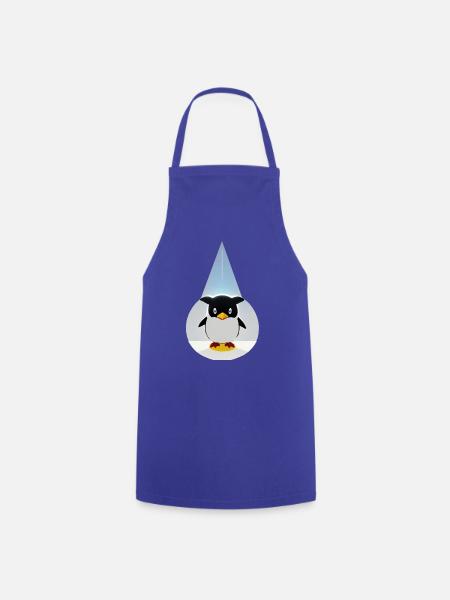 Kleiner Held Pinguin - Kochschürze - Royalblau