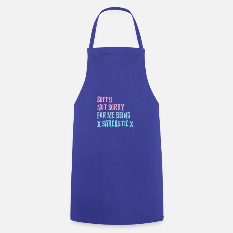 sarcastically - Cooking Apron - royal blue