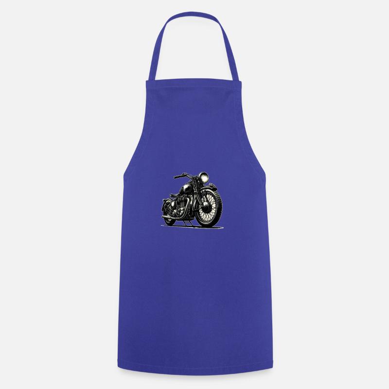 Conception De Moto, Vintage - Tablier de cuisine - bleu royal