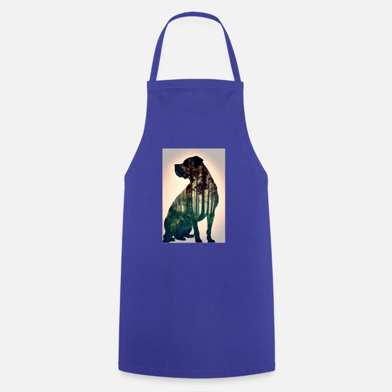 Cane Corso Hund Forest - Kochschürze - Royalblau